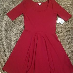 Lularoe Red Nicole Dress